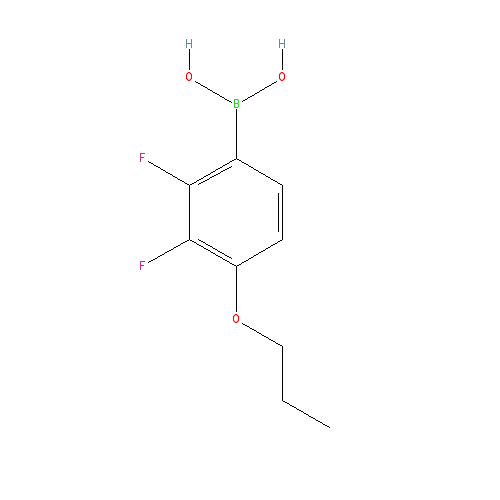 Chemical structure of 2,3-Difluoro-4-propoxylphenylboronic acid(contains varying amounts of Anhydride)
