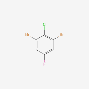 Chemical structure of 1,3-Dibromo-2-chloro-5-fluorobenzene