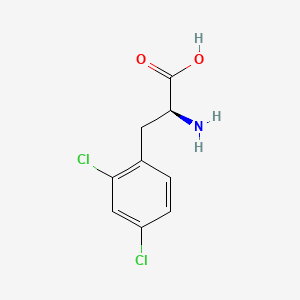 Chemical structure of 2,4-Dichloro-L-phenylalanine