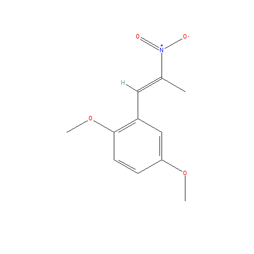 Chemical structure of 1,4-Dimethoxy-2-(2-Nitro-1-Propen-1-Yl)-Benzene