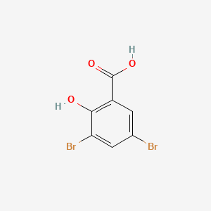 Chemical structure of 3,5-Dibromosalicylic acid