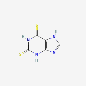 Chemical structure of 2,6-Dimercaptopurine