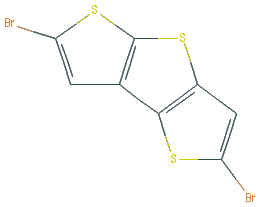 Chemical structure of 2,6-Dibromodithieno[3,2-b:2’,3’-d]thiophene
