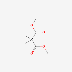 Chemical structure of 1,1-Cyclopropanedicarboxylic Acid Dimethyl Ester