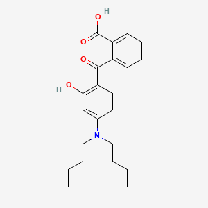Chemical structure of 2-[4-(Dibutylamino)-2-hydroxybenzoyl]benzoic acid