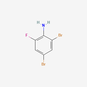Chemical structure of 2,4-Dibromo-6-fluoroaniline