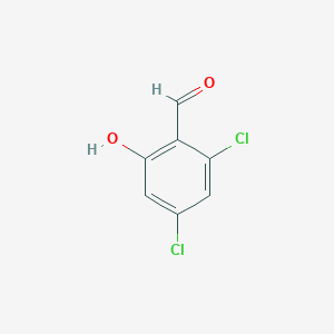 Chemical structure of 4,6-Dichlorosalicylaldehyde