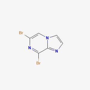 Chemical structure of 6,8-Dibromoimidazo[1,2-a]pyrazine