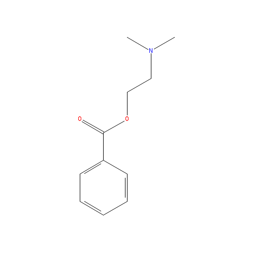Chemical structure of 2-Dimethylaminoethyl Benzoate