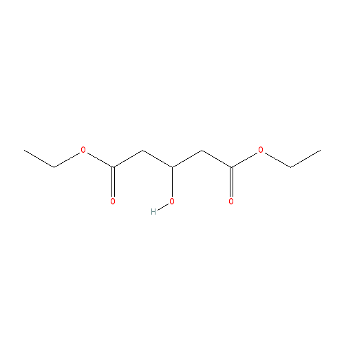 Chemical structure of diethyl 3-hydroxyglutarate
