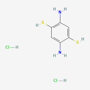 Chemical structure of 2,5-Diamino-1,4-benzenedithiol Dihydrochloride