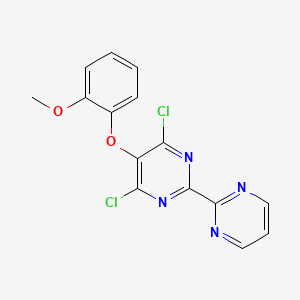 Chemical structure of 4,6-Dichloro-5-(2-methoxyphenoxy)-2,2'-bipyrimidine