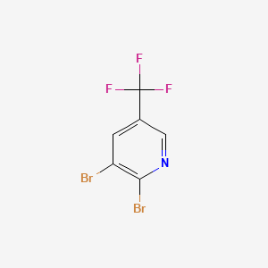 Chemical structure of 2,3-Dibromo-5-(trifluoromethyl)pyridine
