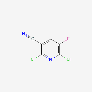 Chemical structure of 2,6-Dichloro-5-fluoro-3-pyridinecarbonitrile