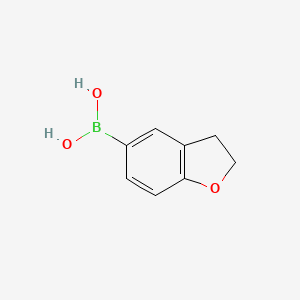 Chemical structure of 2,3-Dihydrobenzofuran-5-boronic Acid