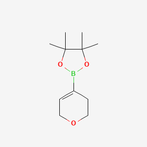 Chemical structure of 3,6-Dihydro-2H-pyran-4-boronic acid pinacol ester