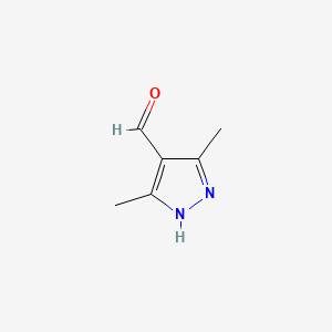 Chemical structure of 3,5-Dimethyl-1H-Pyrazole-4-Carbaldehyde