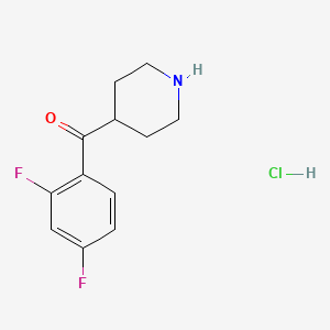 Chemical structure of 4-(2,4-Difluorobenzoyl)piperidine Hydrochloride