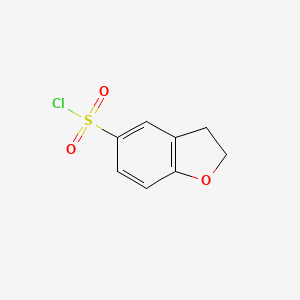 Chemical structure of 2,3-Dihydrobenzofuran-5-sulfonyl Chloride