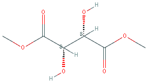 Chemical structure of (-)-Dimethyl D-tartrate