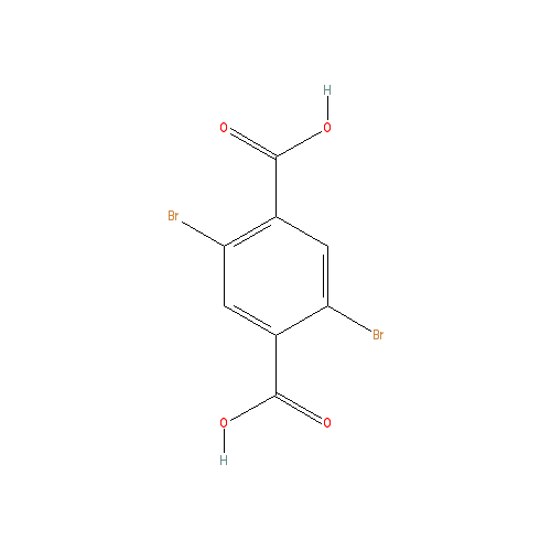 Chemical structure of 2,5-Dibromoterephthalic Acid