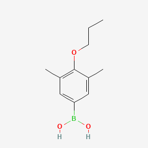 Chemical structure of 3,5-Dimethyl-4-propoxyphenylboronic Acid (contains varying amounts of Anhydride)