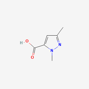 Chemical structure of 1,3-Dimethyl-1H-pyrazole-5-carboxylic acid