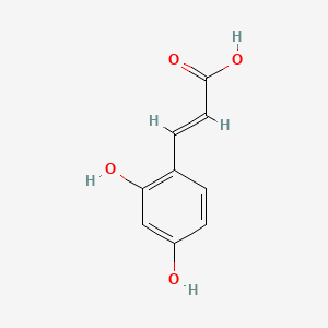 Chemical structure of 2,4-Dihydroxycinnamic acid