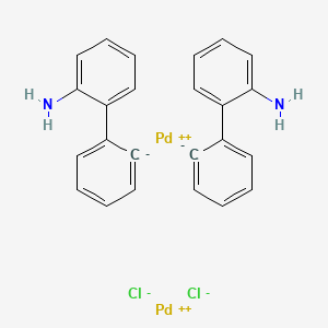 Chemical structure of Di- μ- Chlorobis [2 ′ - (amino-N) [1,1 ′ - biphenyl] - 2-yl-C] dipalladium (II)