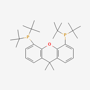 Chemical structure of 9,9-Dimethyl-4,5-bis(di-tert-butylphosphino)xanthene