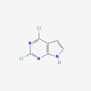 Chemical structure of 2,6-Dichloro-7-deazapurine
