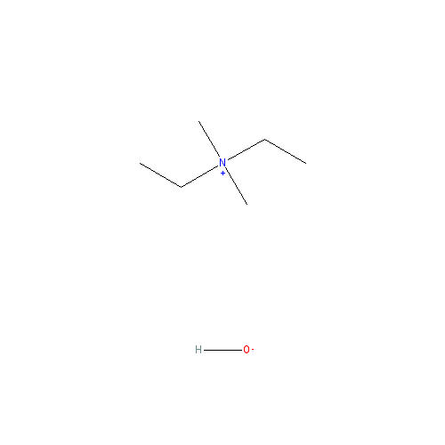 Chemical structure of Diethyldimethylammonium hydroxide solution