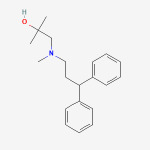 Chemical structure of 1-[(3,3-Diphenylpropyl)(methyl)amino]-2-methyl-2-propanol