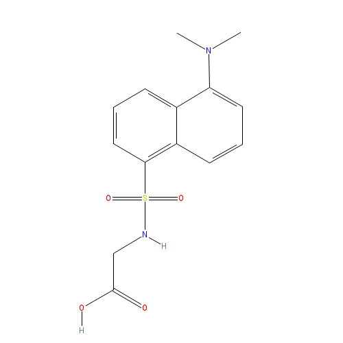 Chemical structure of Dansylglycine
