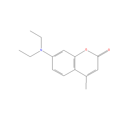 Chemical structure of 7-Diethylamino-4-methylcoumarin