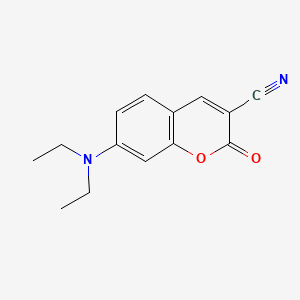Chemical structure of 7-(Diethylamino)coumarin-3-carbonitrile