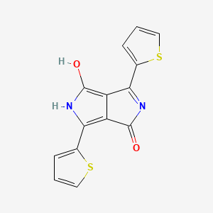 Chemical structure of 3,6-di(thiophen-2-yl)pyrrolo[3,4-c]pyrrole-1,4(2H,5H)-dione
