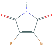 Chemical structure of Dibromomaleimide