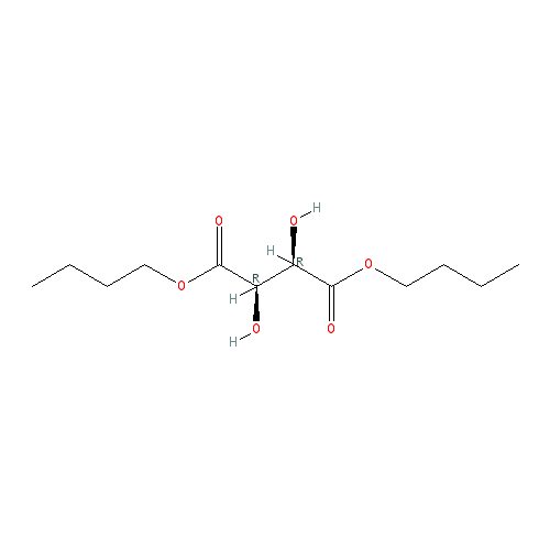 Chemical structure of (+)-Dibutyl tartrate