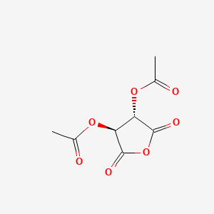 Chemical structure of Diacetyltartaric anhydride, D-
