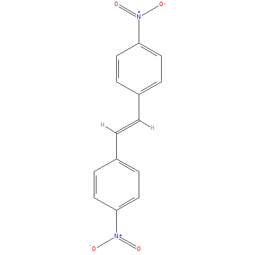 Chemical structure of 4,4'-Dinitrostilbene