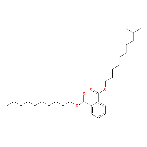 Chemical structure of Diisoundecyl phthalate