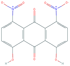 Chemical structure of 1,8-Dihydroxy-4,5-dinitroanthraquinone