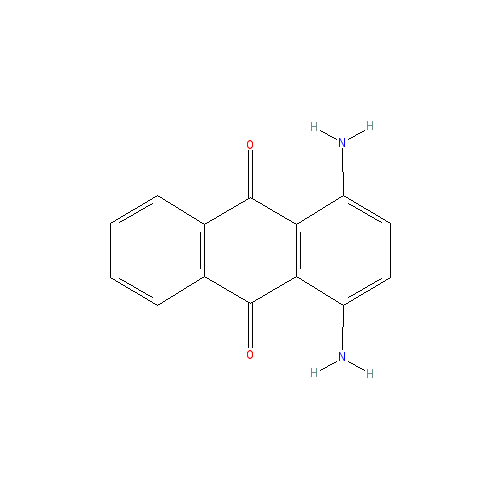 Chemical structure of 1,4-Diaminoanthraquinone