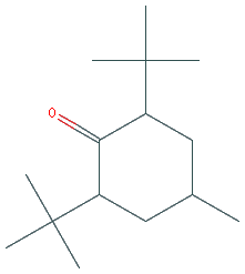 Chemical structure of 2,6-Di-tert-butyl-4-methylcyclohexanone (mixture of isomers)