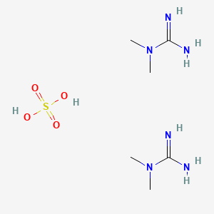 Chemical structure of 1,1-Dimethylguanidine Sulfate