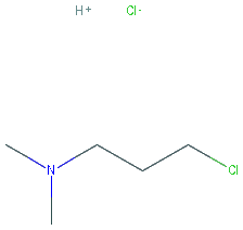 Chemical structure of 3-(Dimethylamino)propyl Chloride Hydrochloride