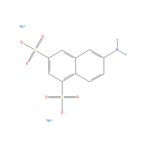 Chemical structure of 6-Amino-1,3-Naphthalenedisulfonic Acid Disodium Salt