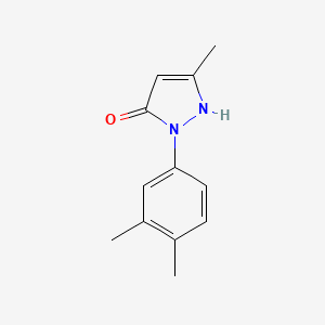 Chemical structure of 1-(3,4-Dimethylphenyl)-3-methyl-5-pyrazolone