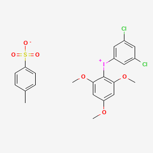 Chemical structure of (3,5-Dichlorophenyl)(2,4,6-trimethoxyphenyl)iodonium p-Toluenesulfonate